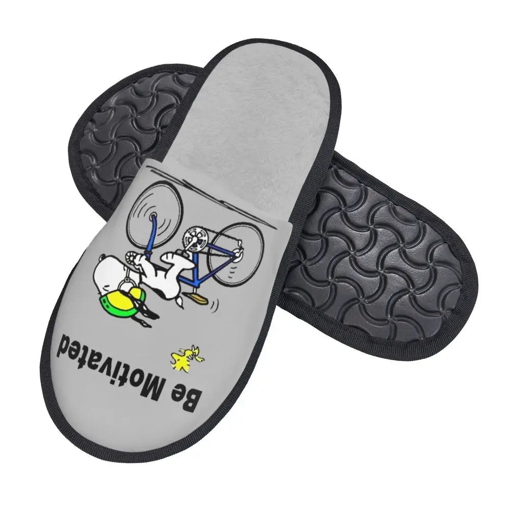 Memory Foam Women Slippers Four Leaf Clover Snoopy Slippers